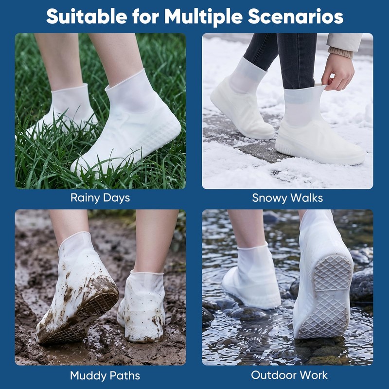 2 Pack Waterproof Latex Shoe Covers