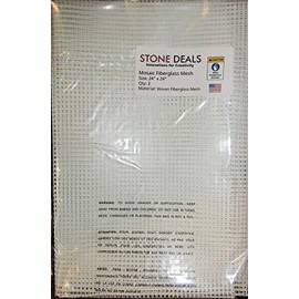 Stone Deals Mosaic Mesh for Back Mounted Tile, 24" X 24" - Pack of 2, Non Sticky