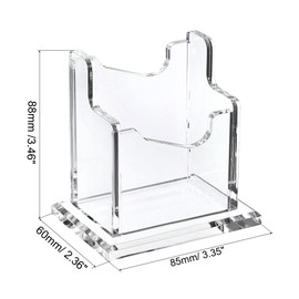 PATIKIL Business Card Holder, Acrylic Vertical 1 Slot Desktop Name Cards Display Stand for Office Desk, Clear