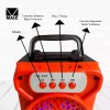 Maíz Bocina Bluetooth Recargable Portatil Radio Fm Usb Luz Led