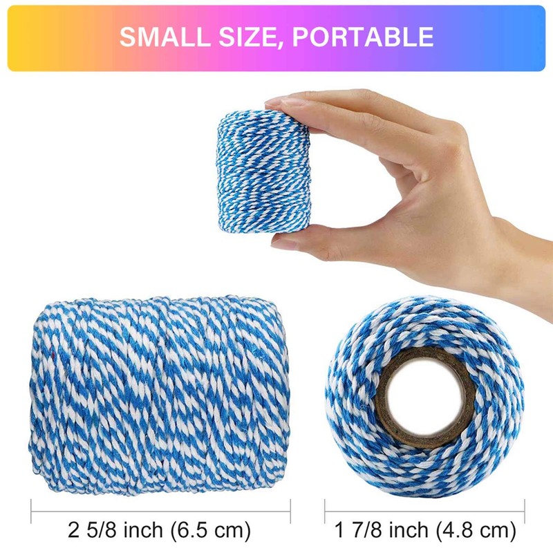 HULISEN Colorful Bakers Twine, 15 Rolls 2mm 3 Strands Cotton