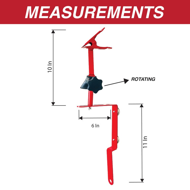 Lauco Paint-N-Stick Side View Mirror Stand Holder With Clamp, Autobody