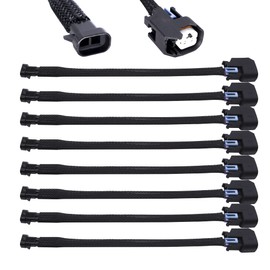 HiSport Fuel Injector Connector 8 PCS Pigtail Connectors Wire Terminals WAINJ32 Compatible with Mini Multec 2 Harness to USCAR EV6