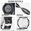 GOLDEN HOUR Mens Waterproof Digital Sport Watches Wide Screen Easy