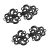 WANDIC Cloak Clasp Fasteners, 2 Pairs Swirl Flower Cape Fasteners