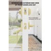 goldenwarm Double Front Door Lock Set, Gold Double Front Door