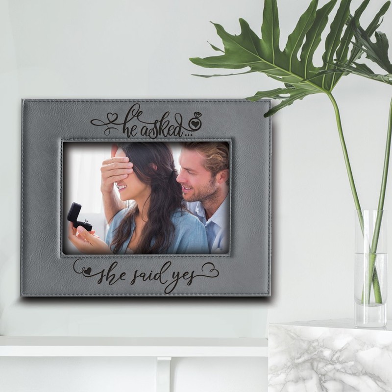 BELLA BUSTA- He Asked. She Said YES- Engagement Leather Photo