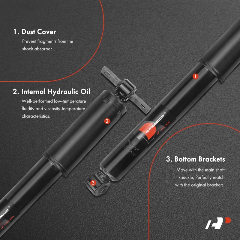 A-Premium Rear Shock Absorbers Compatible with Honda Odyssey 2018-2024, 2-PC