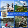 MKNZOME 6 PCS Multi-Jointed Fishing Lures, Lifelike Slow Sinking Bass