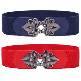 Syuer Womens Vintage Wide Elastic Stretch Waist Belt Retro Cinch Belt