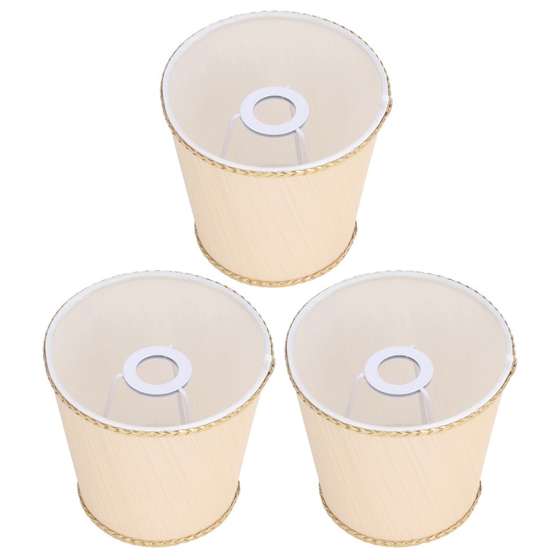 3Pcs Small Lamp Shades Soft Cloth Hand Crafted Safe Design