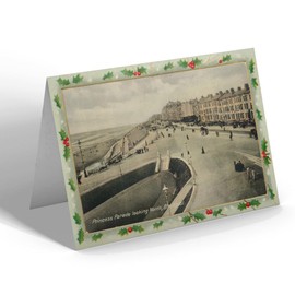 CHRISTMAS CARD - Vintage Lancashire - Princess Parade Looking North, Blackpool e