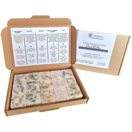 Floral Collections - Highly Scented Botanical Wax Melts Collections (15 x 13.5g Hand Crafted) - Vegan Friendly & Cruelty Free - Plastic Free - Provide 8 to 10hrs scents/cube - Made in the UK (Floral)