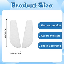 Shyyween 6 Pairs Lateral Heel Wedge Felt Insoles Adhesive Shoe Inserts for Foot Alignment, Knock Knee Pain, Bow Legs, Osteoarthritis for Men and Women