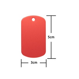 StayMax 25 x Red Blank Aluminium Dog Tags with Ball Chain Number0054