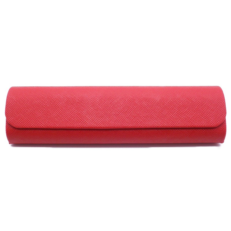 Stylish Compact Glasses Case Hard Small Size 2237, red