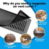 6 PCS Black Magnetic Vent Covers - 7"x13" Strong Magnetic