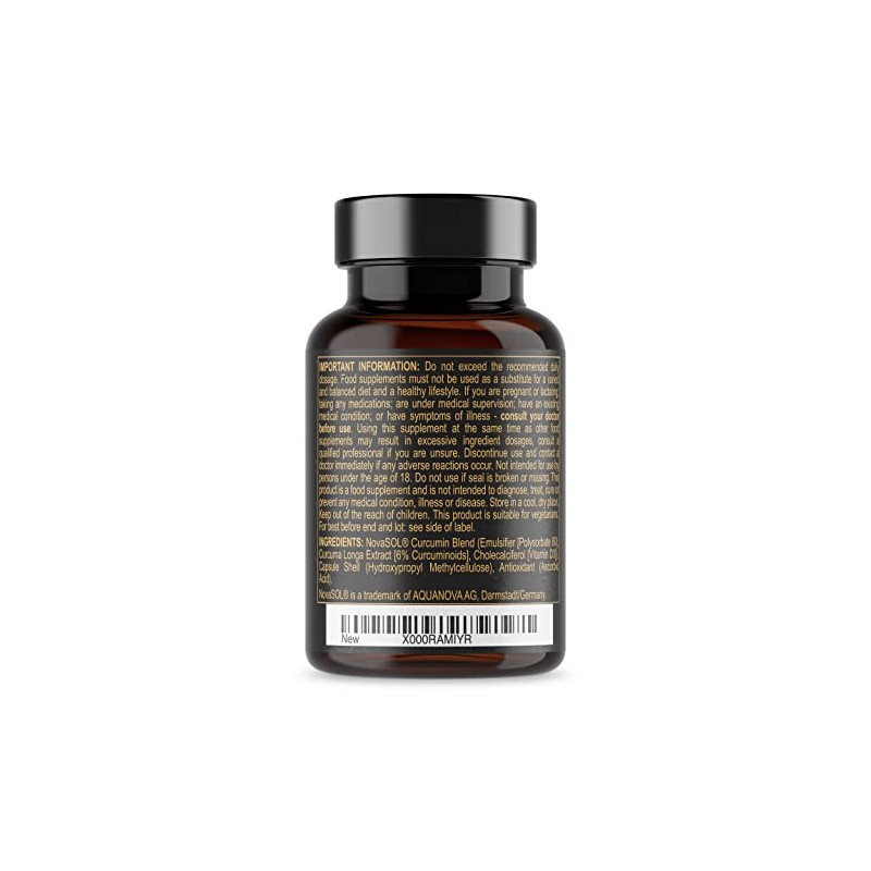 Liquid Curcumin - 60 Capsules - 185x Turmeric or Curcumin