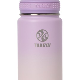 Takeya Actives 24 oz Vacuum Insulated Stainless Steel Water Bottle with Spout Lid, Premium Quality, Ombre Golden Hour