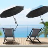 XLINGZA UPF 50+ Beach Umbrella with Adjustable Universal Clamp