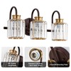 ALAISLYC ORB Bathroom Light Fixtures with K9 Crystal Lampshade Bathroom