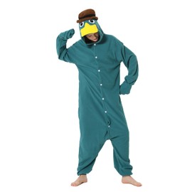 LorranTree Platypus Costume Onesie Perry Platypus Animal Costume Women Men Pyjamas Christmas Carnival Onesie, Green