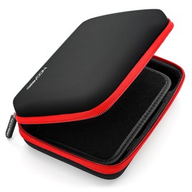 deleyCON Navi Tasche Navi Case Tasche für Navigationsgeräte - 6 Zoll & 6,2 Zoll (17x12x4,5cm) - Robust & Stoßsicher - 1 Innenfach - Rot