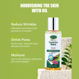AICHUN BEAUTY Licorice Root Moisturizing Body Skin Oil Fine Lines Spots Anti-Aging 100ml / 3.38fl.oz