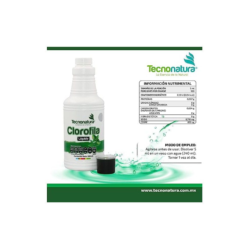 BEBIDA CLOROFILA LIQUIDA 500 ML TECNONATURA