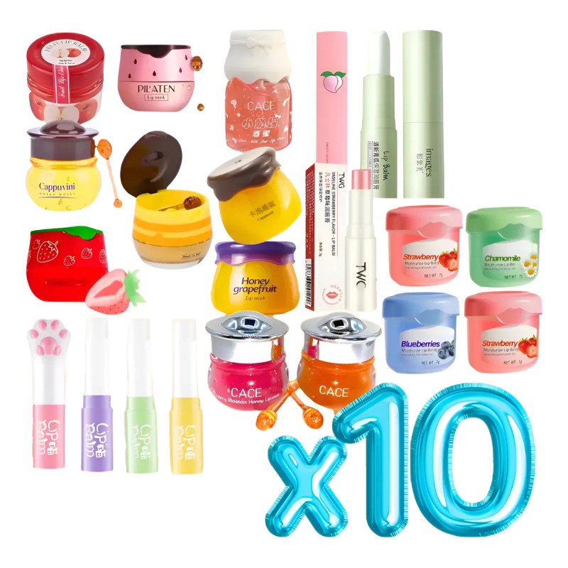 Remate Balsamo Labial Lip Gloss Hidratante Brillo Labios 10p