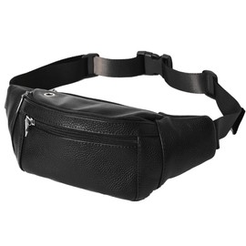 Crossbody Sling Bag for Women Trendy - Fashionable Fanny Packs Leather Chest Belt Black Bag Purse for Men for Travel Sport Camping