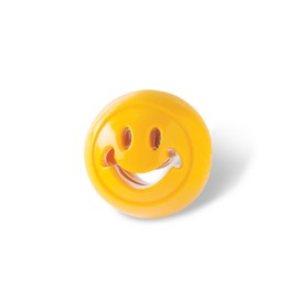 Planet Dog Orbee-Tuff Nooks Yellow Smiley Face Treat-Dispensing Dog Toy