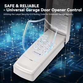for Chamberlain Garage Door Opener Keypad, Fit for All Chamberlain/Liftmaster/Craftsman Openers with Yellow/Purple/Red/Orange/Green Learn Buttonr, 315/390 MHz 877MAX Universal Wireless Keyless Keypad