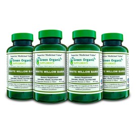 Green Organic Supplements White Willow Bark (Pack of 4)