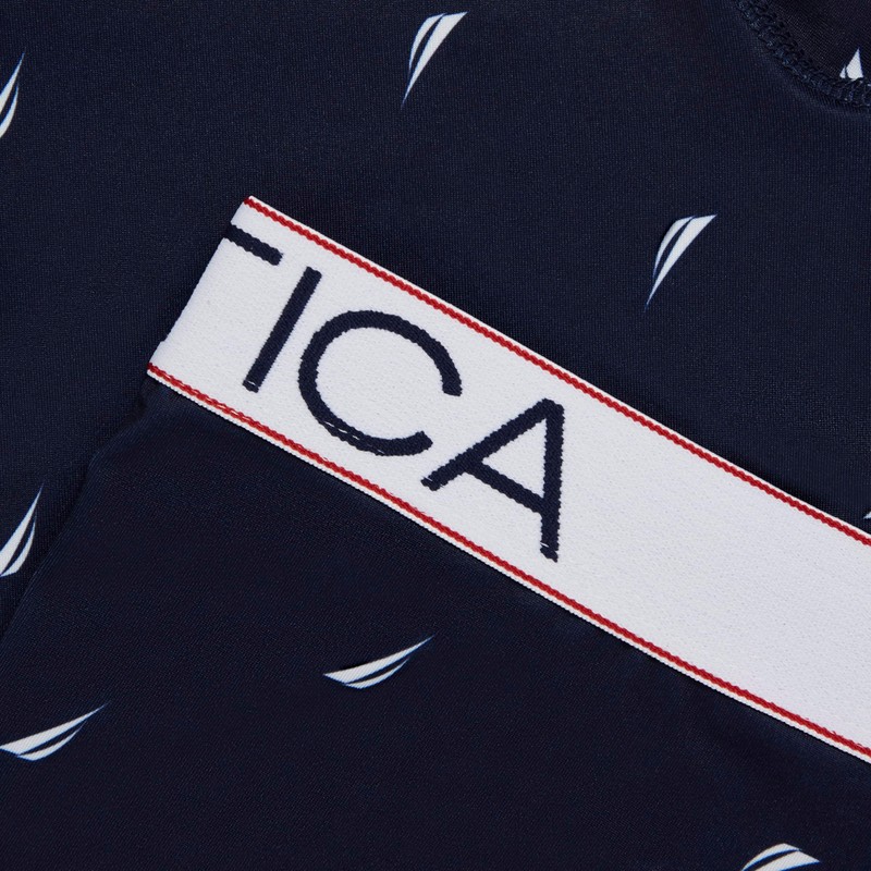 Nautica Men's 4 Pack Micro Boxer Brief, Peacoat/Lead/Sail-Aero Blue White/Sail-Peacoat