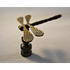 Lamp Finial-Dragonfly-Aged Brass Finish, Highly Detailed Metal Casting