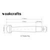 Oakcrafts - Birch Shaker Peg 3.5" / 89mm (Pack of