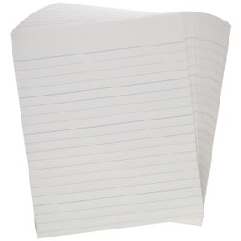 School Smart Practice Composition Paper, 7 x 8-1/2 Inches, 3/8 Inch Ruled Short Way, White, 500 Sheets
