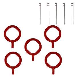 Dental X-Ray Positioning Bite Wing Set (Aligining Arm and Aiming Ring) Pack of 5 Red…
