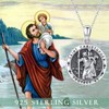 St Christopher/Jesus/Saint Michael Necklace for Women 925 Sterling Silver Antiqued