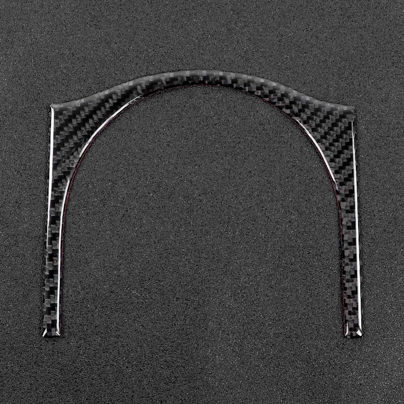 Central Armrest Cup Holder Trim Strip Carbon Fiber Interior Decoration
