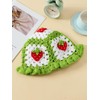 Fiewmay Crochet Bucket Hat for Women Handmade Floral Hat Portable