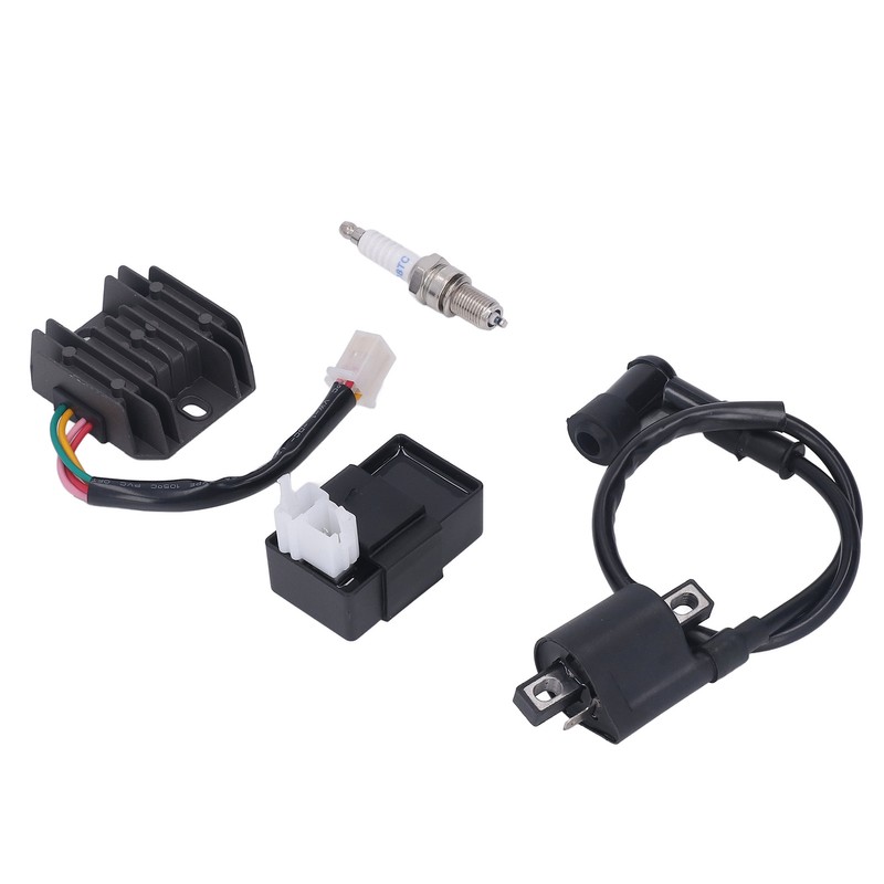 Ignition Coil 6Pin CDI Voltage Regulator Spark Plug Kit for