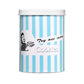Premier Housewares Candy Stripe Cookie Canister - Blue