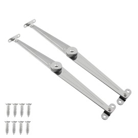 Aracombie 2 Pack Heavy Duty Folding Toy Box Hinges, Soft Close Stainless Steel Lid Stay Hinge, Rotatable Lid Support Bracket for Cupboard Cabinet Door