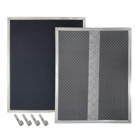 S99010308 Range Hood Charcoal Carbon Filters Replacement For Broan BPSF30 QS WS 99010308 And GE WB02X10707 Non-Ducted Range Hood,13.38 X 10.74 X 0.04 in Pack of 2