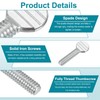 sourcing map 25 Pcs 1/4-20x25mm Thumb Screws, Solid Iron Spade