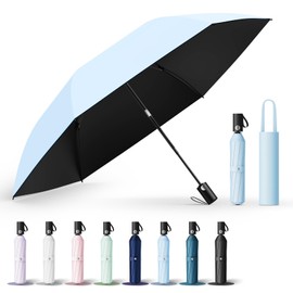 Parasol (Industry's First! Stage Storage, JIS Certified, Supervised by Active Dermatologist), 100% UV Protection, Thermal Blocking, Foldable, Improved One-Touch Automatic Opening/Closing, UPEB Folding