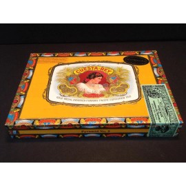 LA FLOR DE CUESTA-REY PYRAMID NO. 9 WOODEN CIGAR BOX   Guitar Jewelry Box Purse
