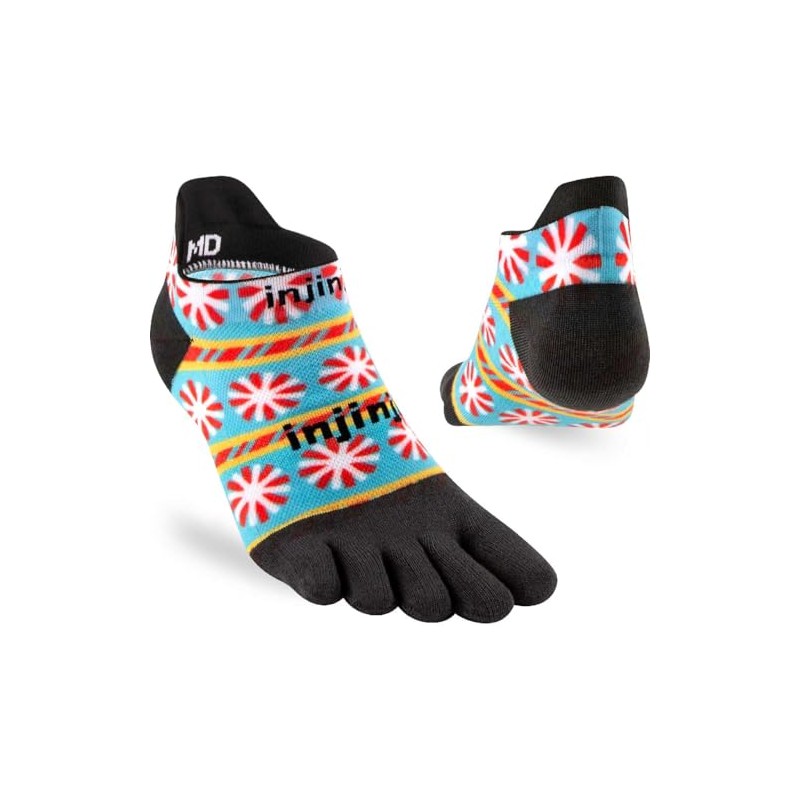 Injinji Run Lightweight No-Show Spectrum Peppermint L, multicoloured